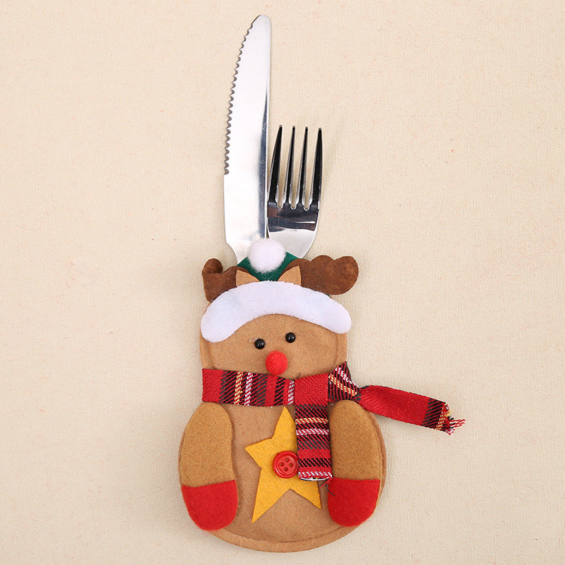 Wholesale Christmas Table Decoration Non Woven Christmas Dinnerware Set